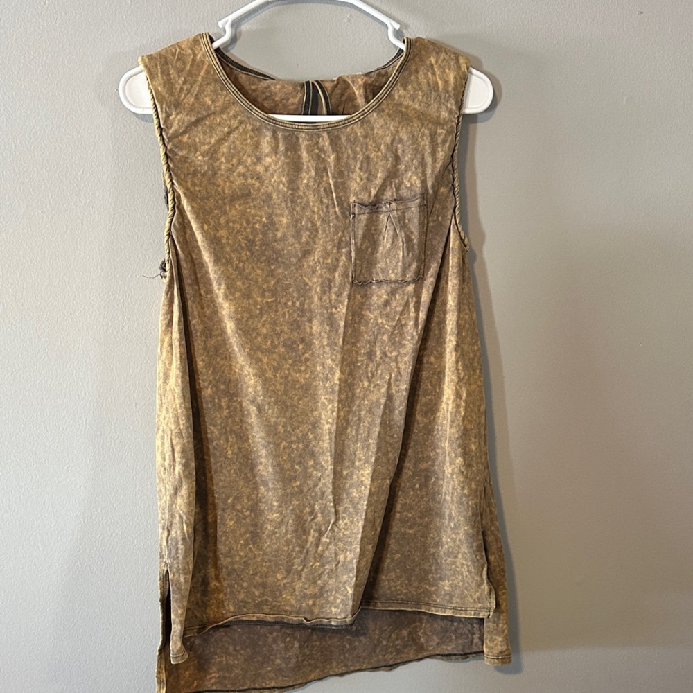 Hem & Thread Tan Sleeveless Tank Top